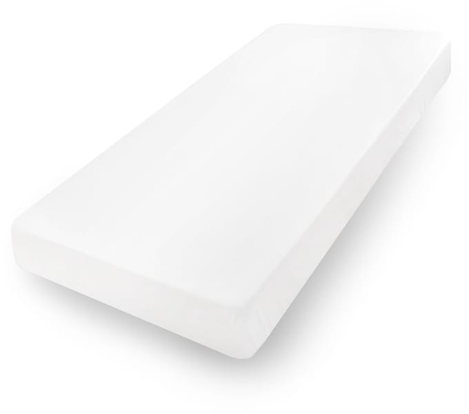 Jersey hoeslaken met elastiek 110/120x190/200 cm - Wit