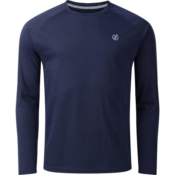 Dare 2B Heren Agile Langsleeve T-Shirt (Marineblauw)