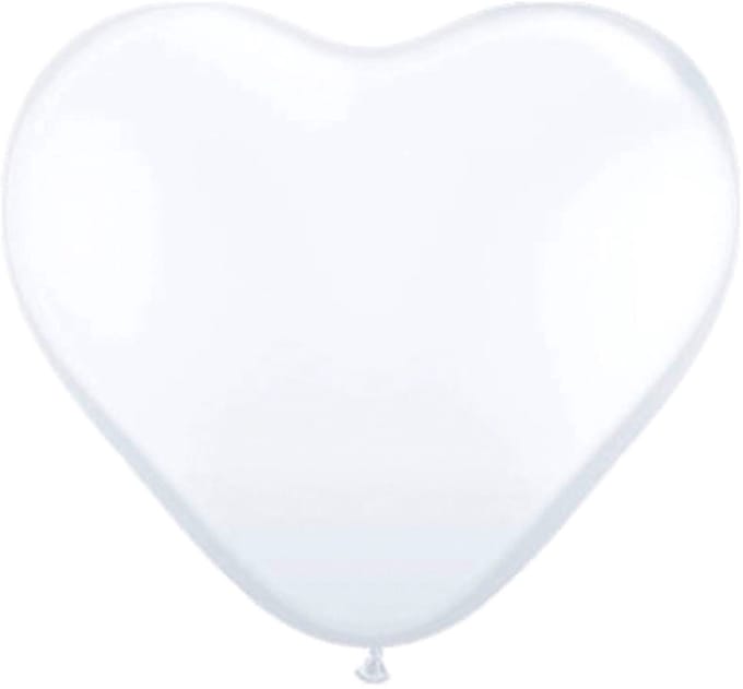 Folat - Ballonnen wit harten 30 cm (100 stuks)