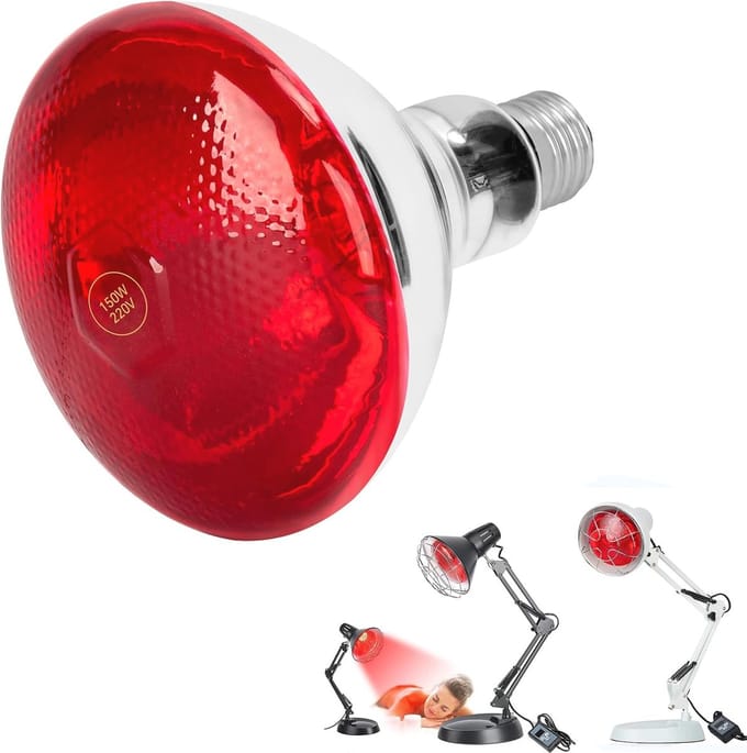 Rode Warmtelamp voor Dieren en Mens - 150 Watt Infrarood Gloeilamp