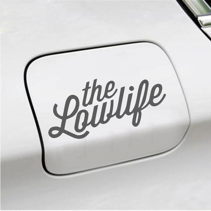 Bumpersticker - The Lowlife - 6,7 X 14,8 - Antraciet