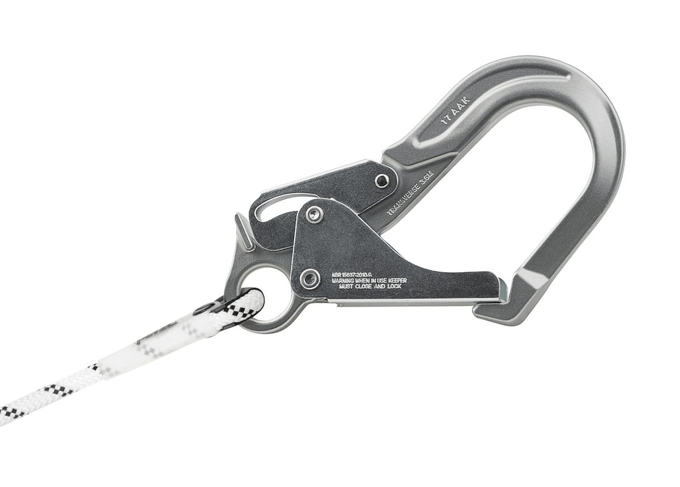 Petzl Grillon MGO 2 m Wit/Geel – Verstelbare positioneringslijn met MGO-connector