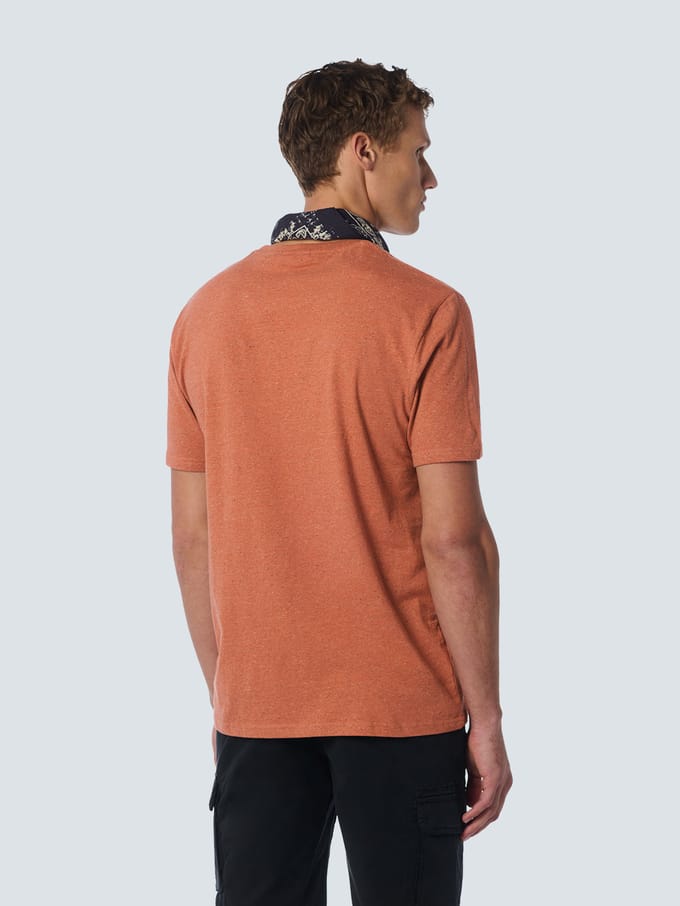 No Excess T-shirt Crewneck Multi Coloured Melange Melon Größe: XL | Basic T-Shirts Outlet | Herren