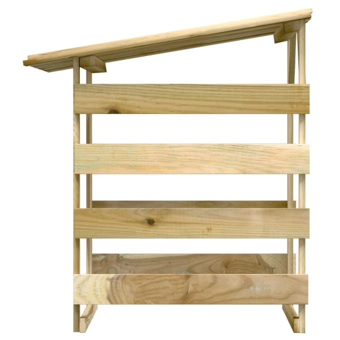 vidaXL - Pergola's - met - dak - 3 - st - 100x90x100 - cm - geïmpregneerd - grenenhout