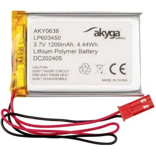 Akyga LP603450 Accupack Batterijgrootte: Speciaal LiPo 3.7 V 1200 mAh