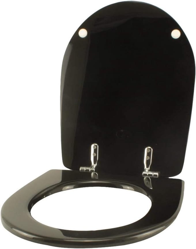Houten Toiletbril met Polyester Coating voor Keramiek Zwart