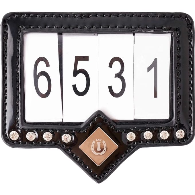Imperial Riding - Wedstrijd - Hoofdstelnummer - Black - Rose Gold