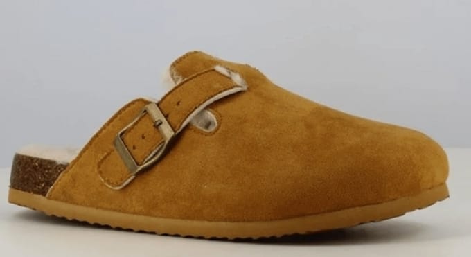 Mode-mania Dames Slipper | Camel | Maat: 37