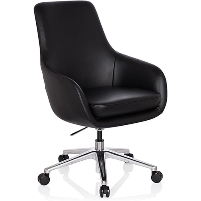 Directiestoel BARENO Leder zwart hjh OFFICE