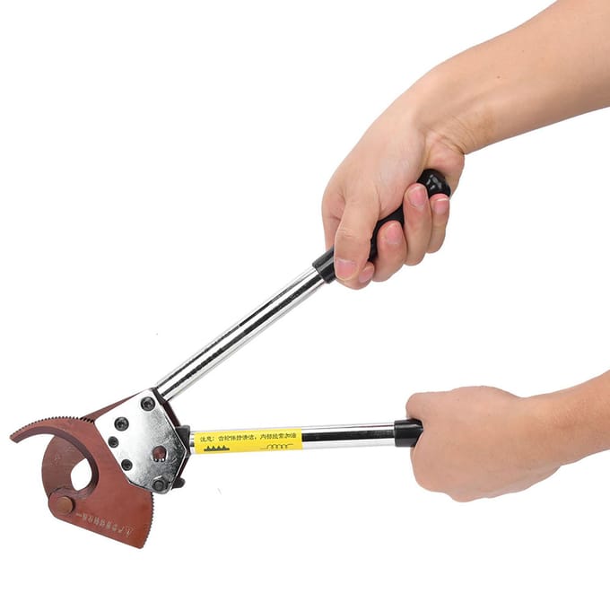 Handmatige Ratelkabelknipper Industriële Mangaanstalen Mes Draadknipper Handgereedschap white