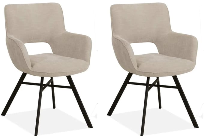 MX Sofa - Eetkamerstoel Mercury - Toffee (set van 2 stoelen)