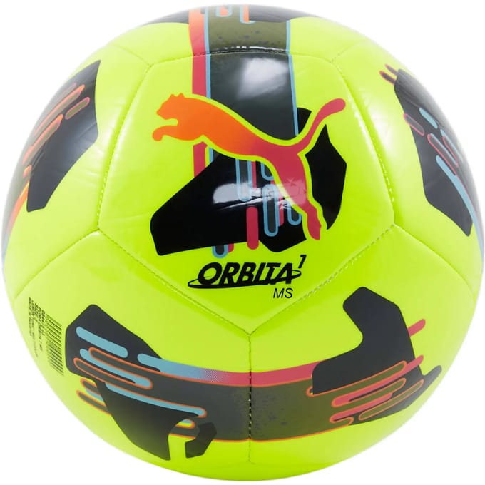 Puma voetbal Orbita 7 MS - Lemon Multicolor - maat 4 - trainingsbal.