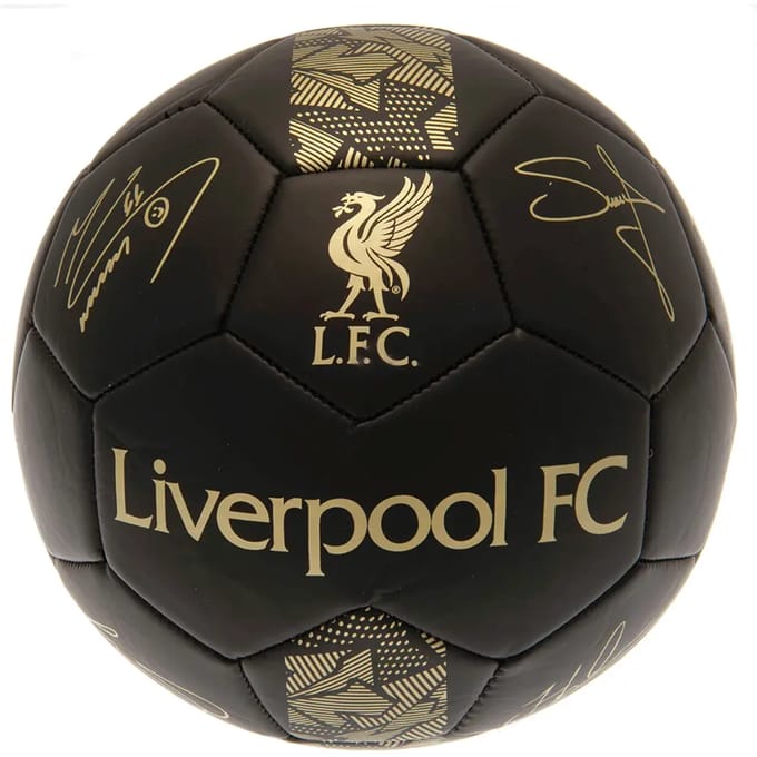 Liverpool FC voetbal - maat 5 - inclusief handtekeningen