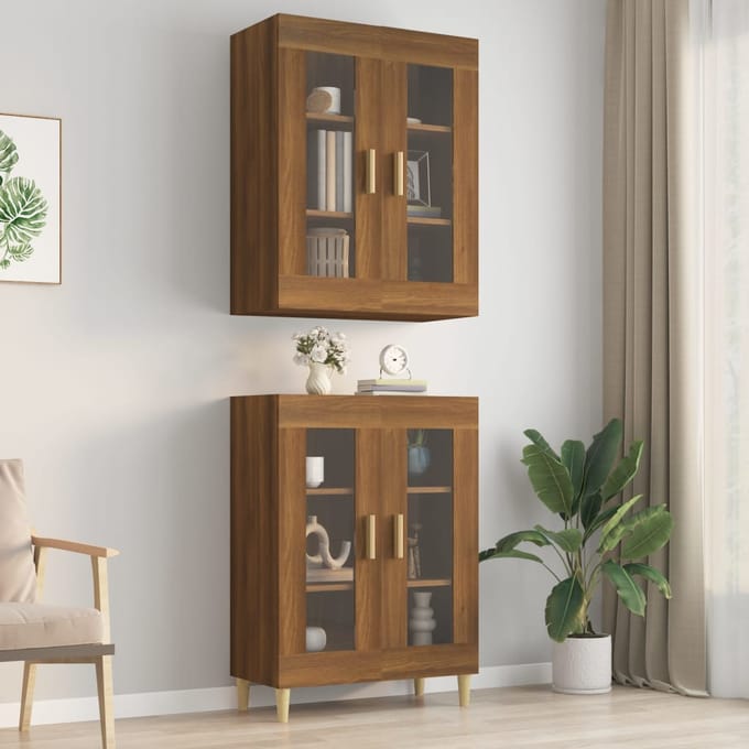 vidaXL - Bovenkast - 69,5x34x90 - cm - bruin - eikenkleur