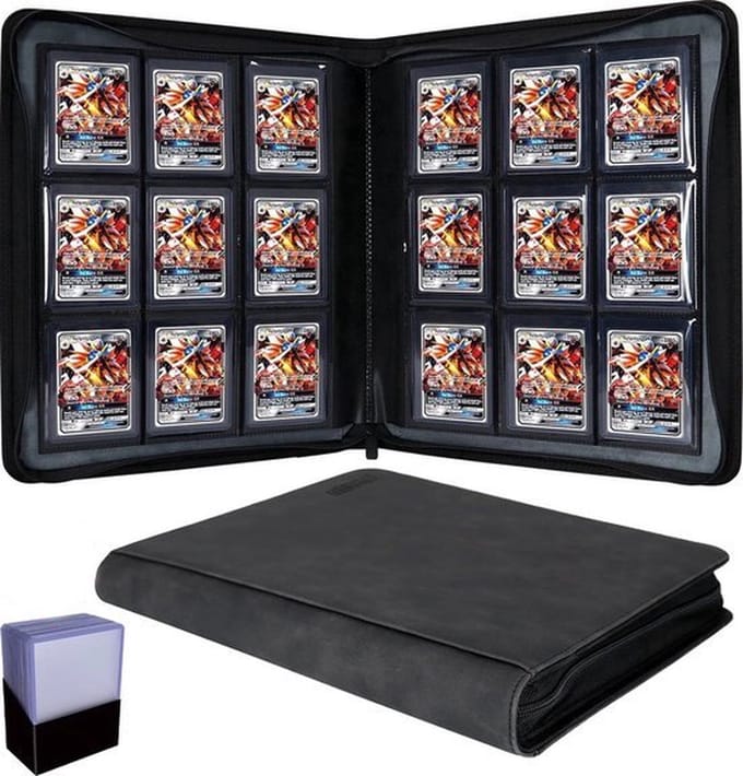 LotaHome Toploader Binder XXL - Verzamelmap voor 252 kaarten met rits - Zwart