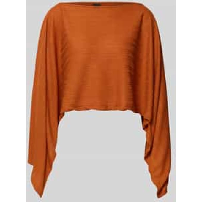 relaxed fit bovendeel met viscose model 'Poncho'