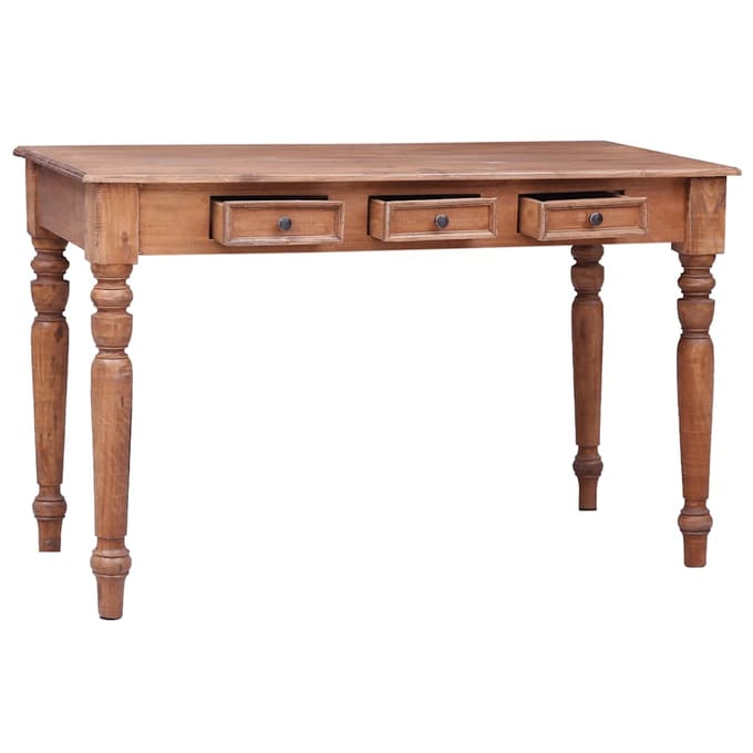 vidaXL Bureau met lades 117x57x75 cm massief mahoniehout