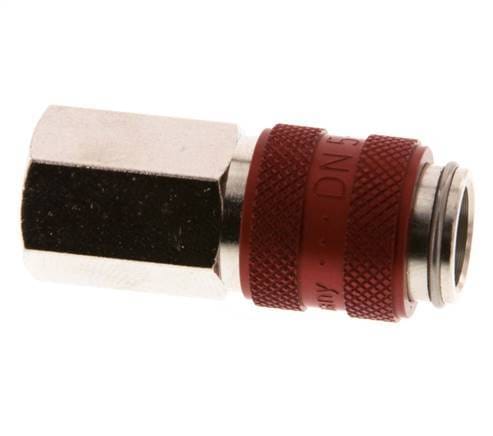 Vernikkeld Messing DN 5 Rood Luchtkoppeling Snelkoppeling G 1/8 inch Binnendraad - CLS5-F-BN-RED-018