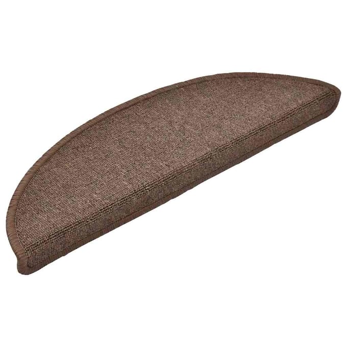 vidaXL - Trapmatten - 20 - st - 56x17x3 - cm - Koffiebruin - Halfrond
