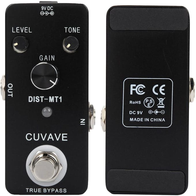 Pédale d'effet de distorsion pour guitare électrique DistortionMT1 Full Metal Shell True Bypass white