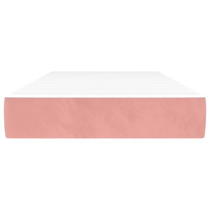 vidaXL - Pocketveringmatras - medium - 100x200x20 - cm - fluweel - roze
