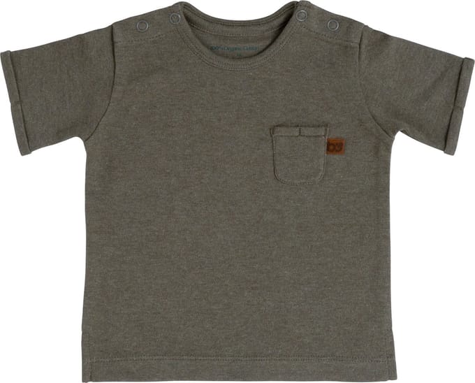 Baby's Only T-shirt Melange - Khaki - 62 - 100% ecologisch katoen - GOTS