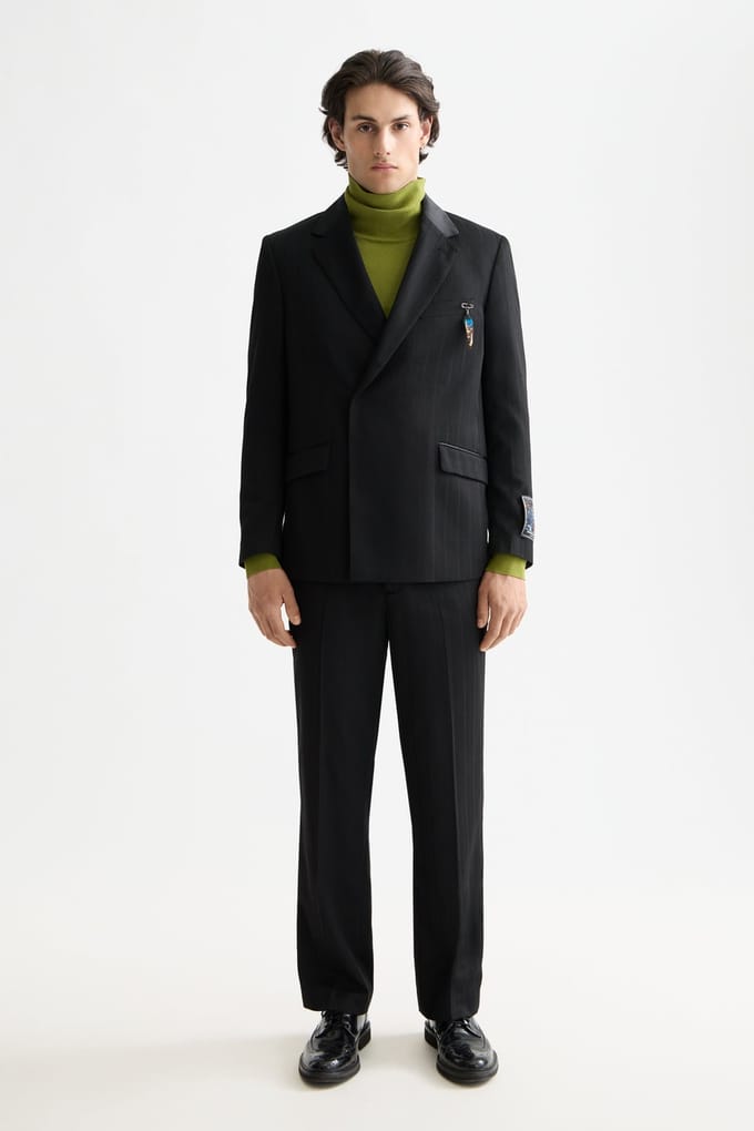 Scotch & Soda Festive Double-breasted Structured Stripe Relaxed Fit Blazer Größe: S | Blazer Outlet | Herren