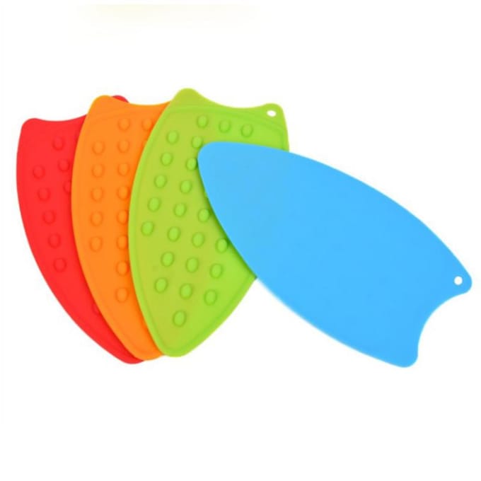 Tapis de protection créatif en silicone pour fer à repasser, protection contre la chaleur, plaque isolante, surface sûre bleu