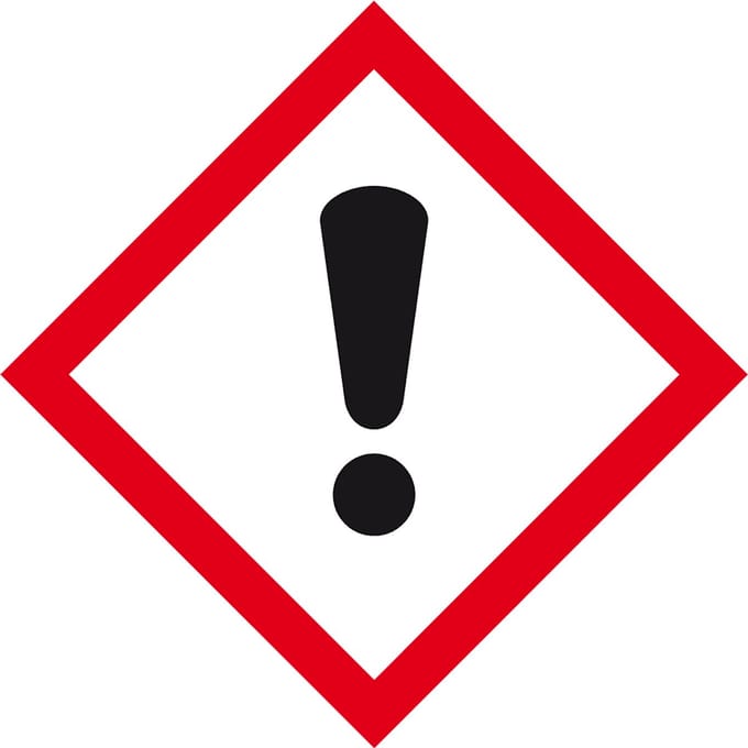 GHS07 irriterende stoffen sticker 300 x 300 mm