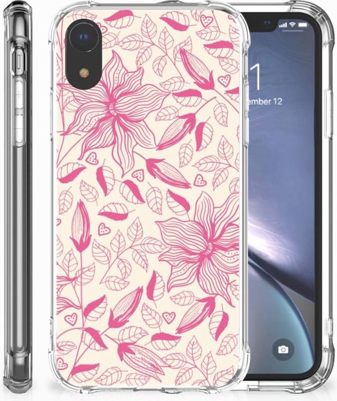 Apple iPhone Xr Case Pink Flowers
