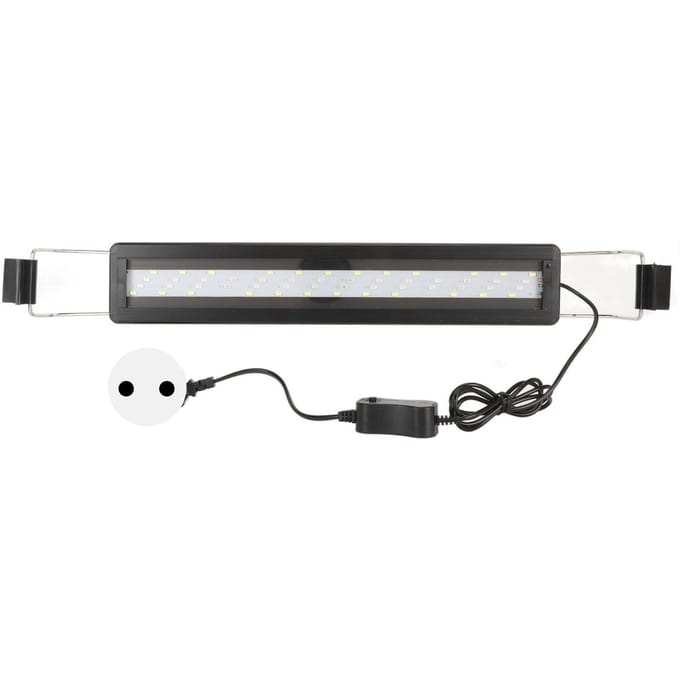 Lampe LED pour aquarium 4 rangées, résistante aux éclaboussures, ultra-mince, lumière LED à changement de couleur avec extension black