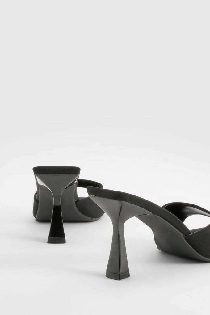 boohoo Dames Gepolsterde Sok Minimal Mule | Zwart | Maat: 41