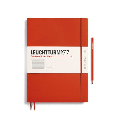 Leuchtturm1917 notitieboekje master slim a4+ gelinieerd vos rood