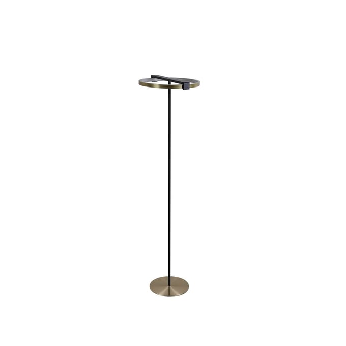 Searchlight Aerial LED vloerlamp, messing/zwart, staal, silicone