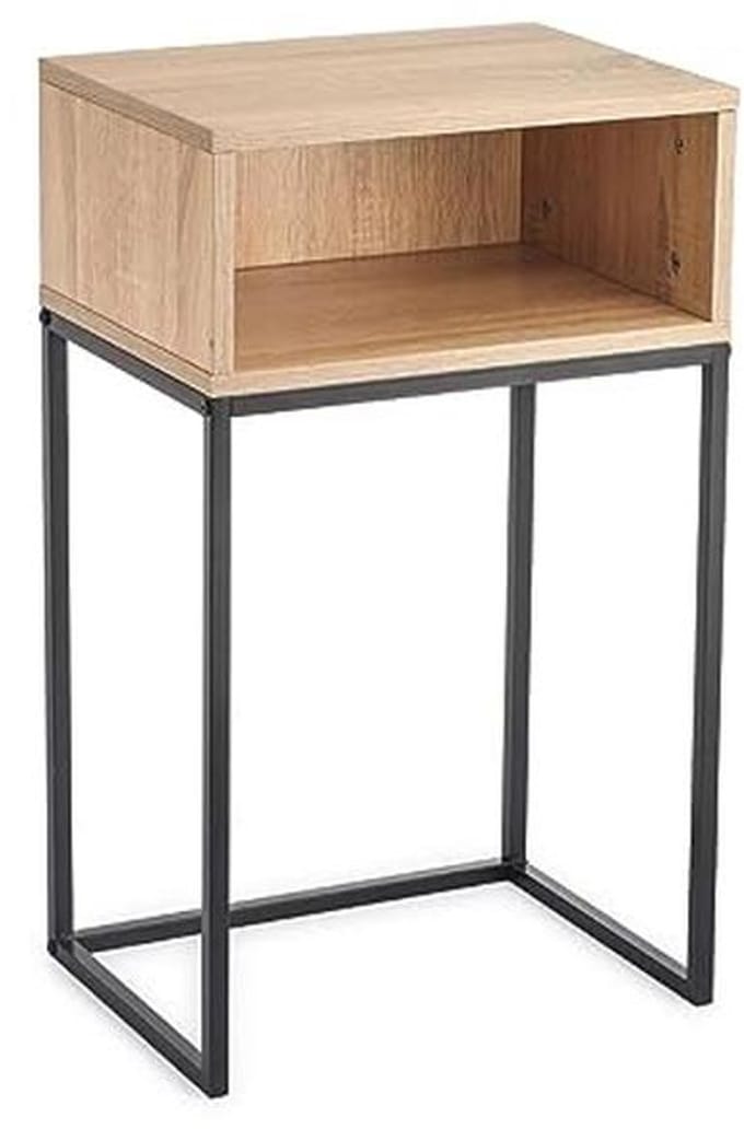 Bijzettafel van MDF met stalen poten - 40 x 30 x 68 cm