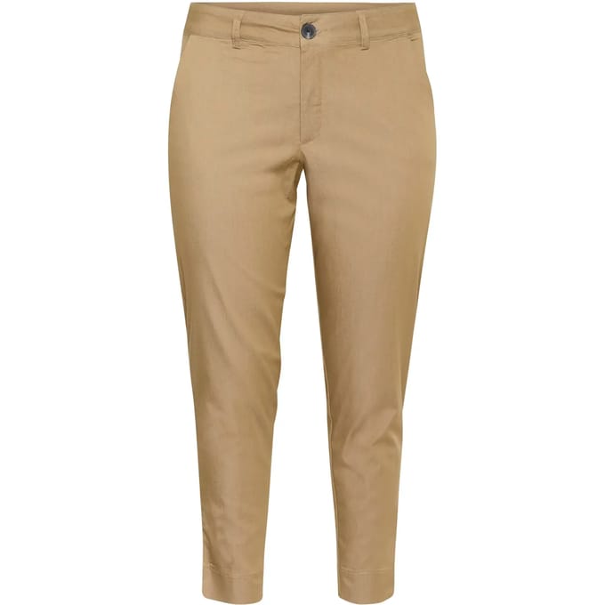Damesbroek 7/8 chino KAFFE Curve Leana