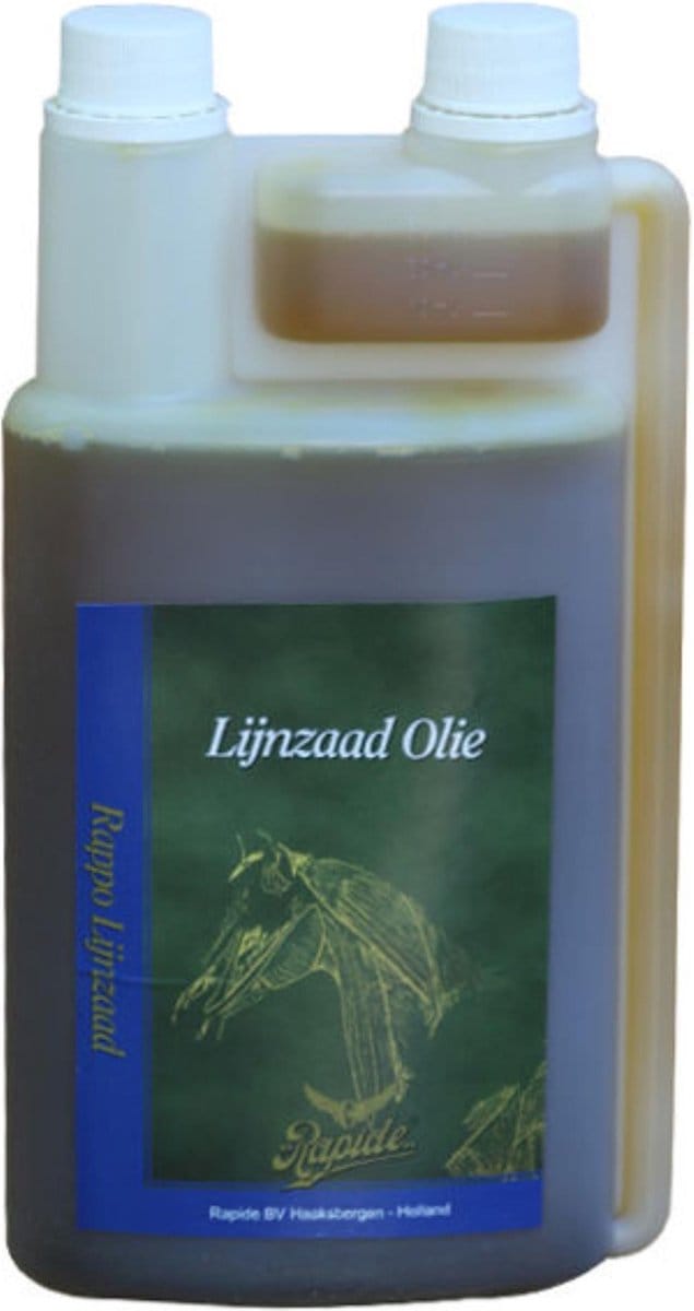 Rapide Lijnzaad Olie - Aanvullend Diervoeder Paard - 1000 ml
