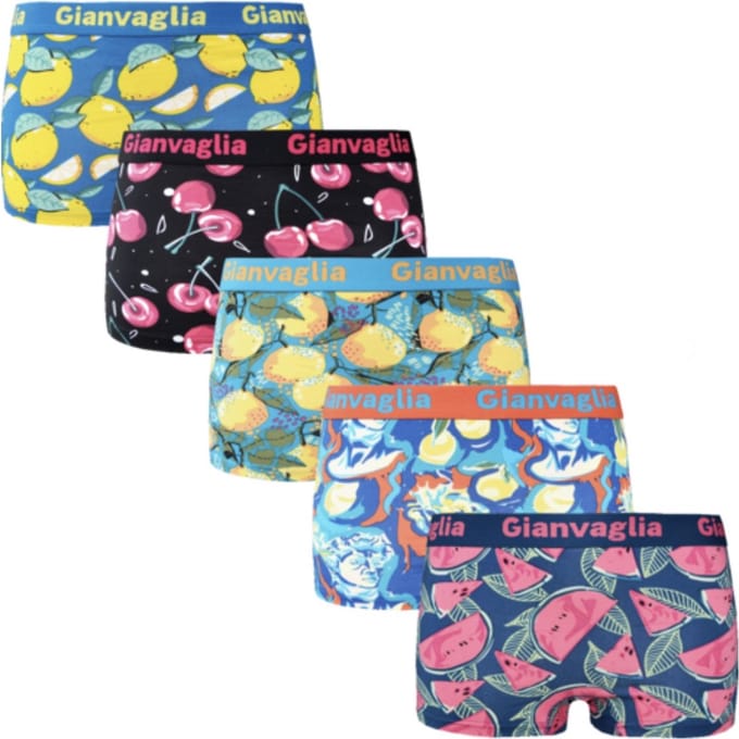 GIANVAGLIA® Deluxe GVG-8803 5-Pack Katoenen Dames Boxershorts L