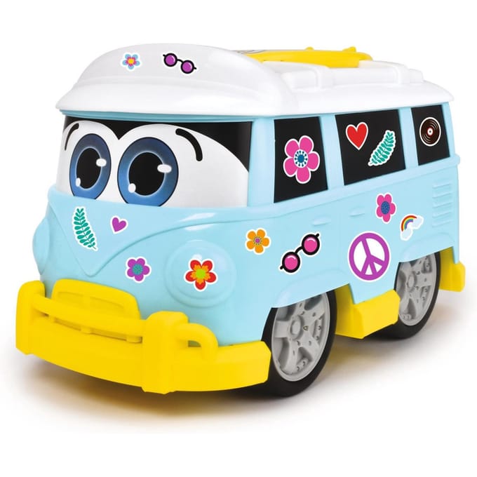 Top1Toys Bus Dickie Sunny surfer bus 25 cm met stickers