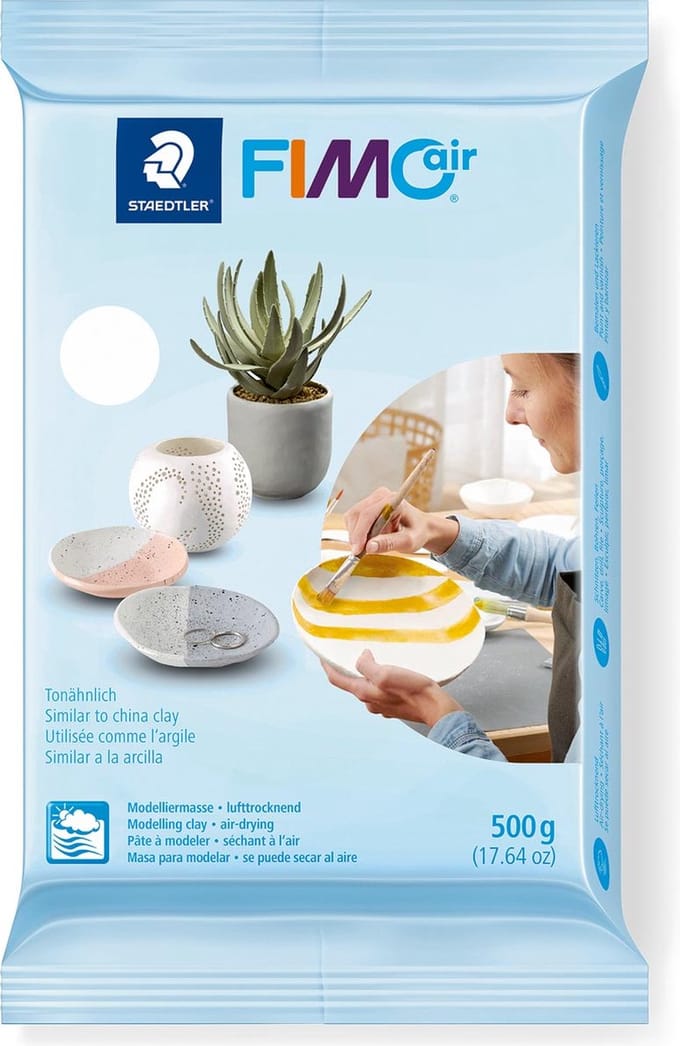 Boetseerklei staedtler fimo air 500gr wit | 12 stuks