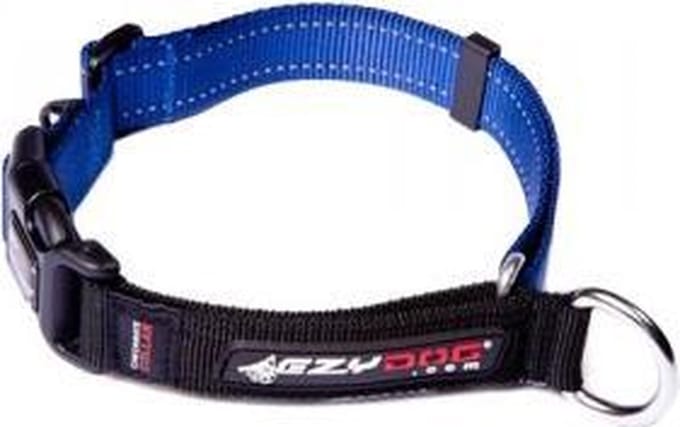 EzyDog Checkmate halsband - XL - Blauw