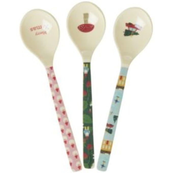 Rice kerst melamine theelepel assorti