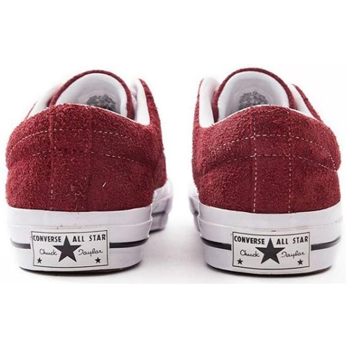 Converse One Star Suede Ox Deep Bourdeaux Unisex Sneakers Rood Wit 158370C 41.5 brown