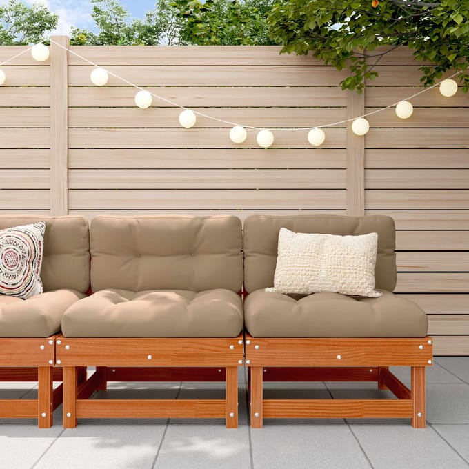 vidaXL - Tuinstoel - Midden - Massief - grenenhout - Waskleur - Bruin
