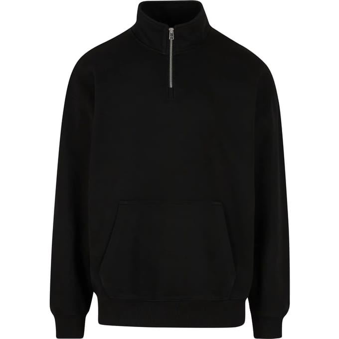 DEF - Zipper Crewneck Sweater/trui - S - Zwart