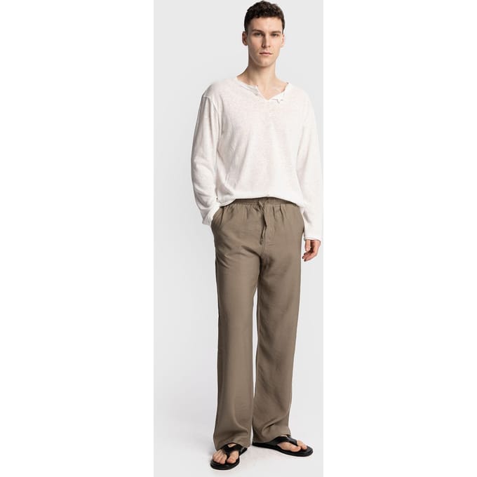 Ontspannen Pasvorm Tencel Broek