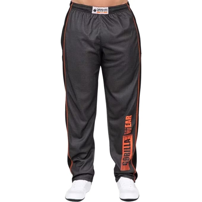Gorilla Wear Wallace Mesh Pants - Grijs/Oranje - S/M
