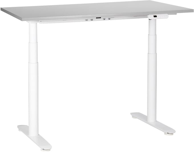 DESTINAS - Elektrisch bureau - Lichtgrijs - 120 cm - Spaanplaat