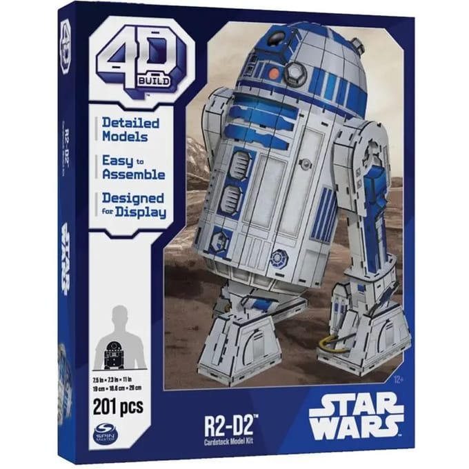 4D Build Star Wars - R2-D2 - 3D Puzzel - 201 stuks - kartonnen bouwpakket