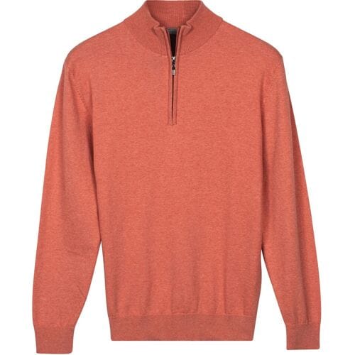 Baileys – Heren Trui – Half Zip Pullover – Pima Katoen - Apricot – 618400-355